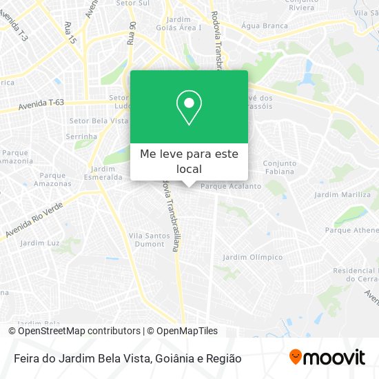 Feira do Jardim Bela Vista mapa