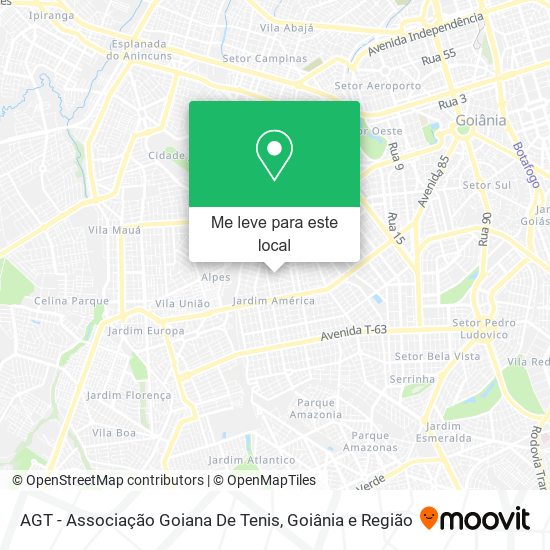AGT - Associação Goiana De Tenis mapa