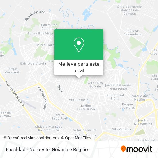 Faculdade Noroeste mapa