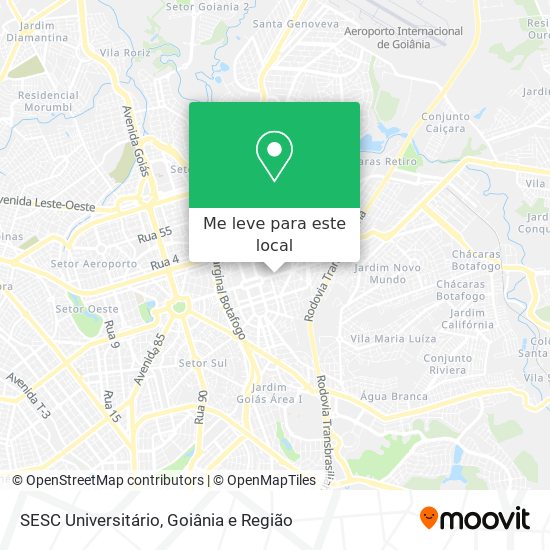 SESC Universitário mapa