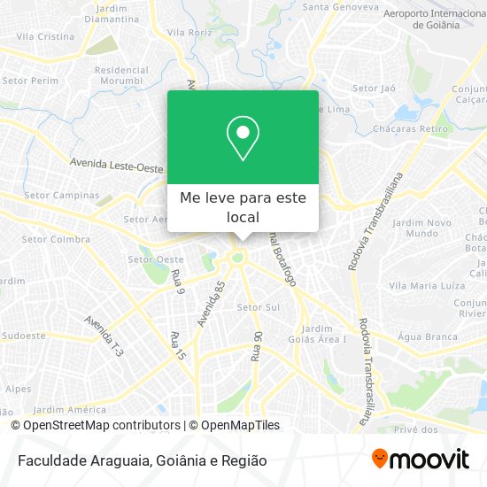 Faculdade Araguaia mapa
