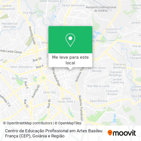 Centro de Educação Profissional em Artes Basileu França (CEP) mapa