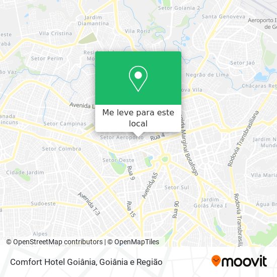 Comfort Hotel Goiânia mapa