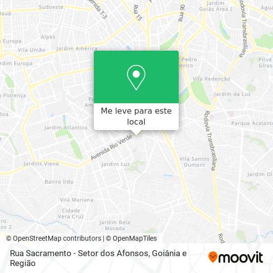 Rua Sacramento - Setor dos Afonsos mapa