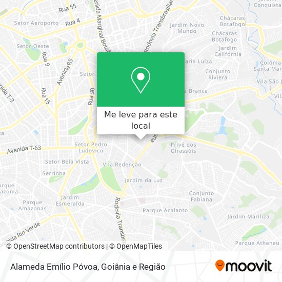 Alameda Emílio Póvoa mapa