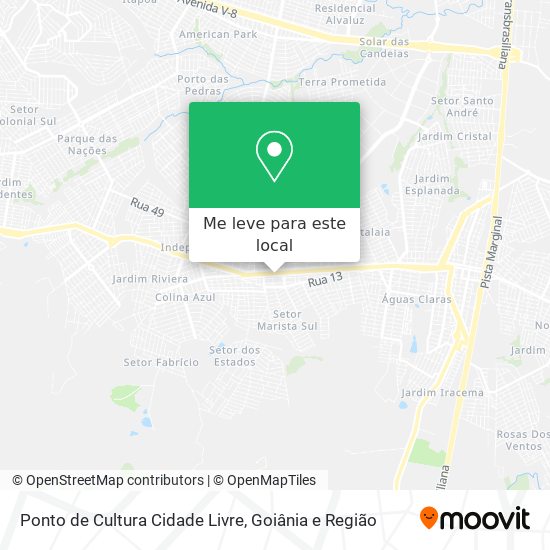 Ponto de Cultura Cidade Livre mapa
