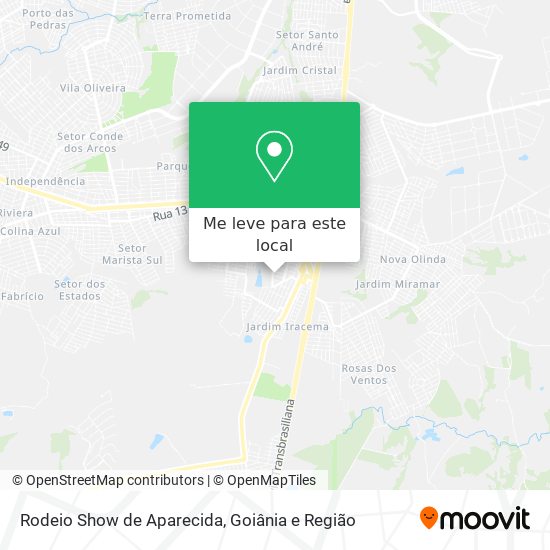 Rodeio Show de Aparecida mapa