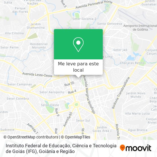 Instituto Federal de Educação, Ciência e Tecnologia de Goiás (IFG) mapa