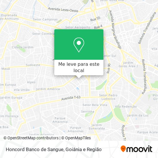 Honcord Banco de Sangue mapa