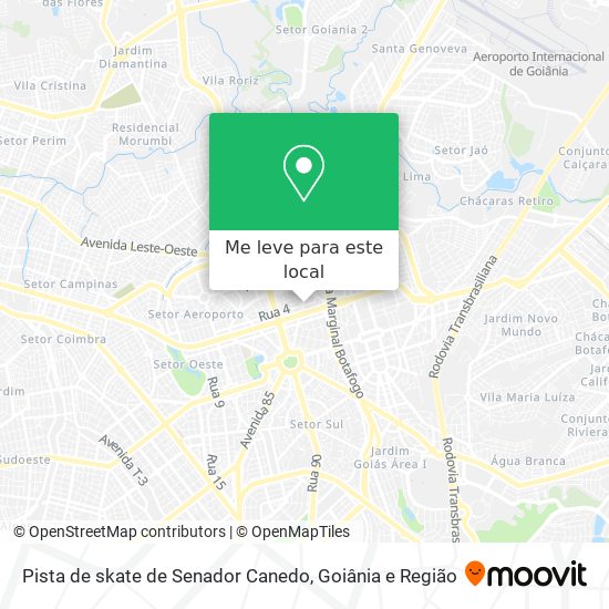 Pista de skate de Senador Canedo mapa
