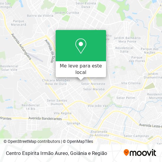 Centro Espirita Irmão Aureo mapa