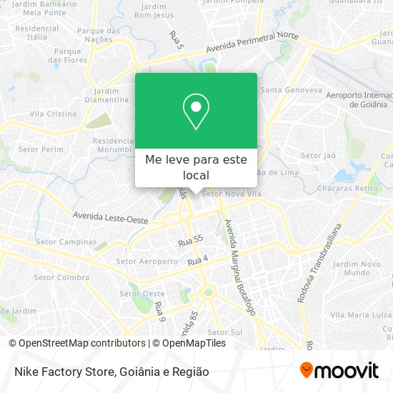 Nike Factory Store mapa