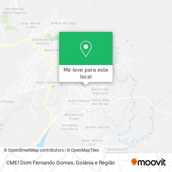 CMEI Dom Fernando Gomes mapa