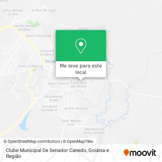 Clube Municipal De Senador Canedo mapa