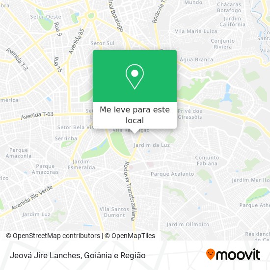 Jeová Jire Lanches mapa