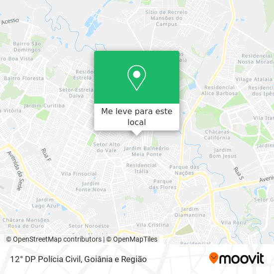 12° DP Polícia Civil mapa
