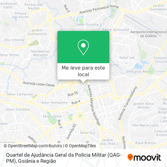 Quartel de Ajudância Geral da Polícia Militar (QAG-PM) mapa