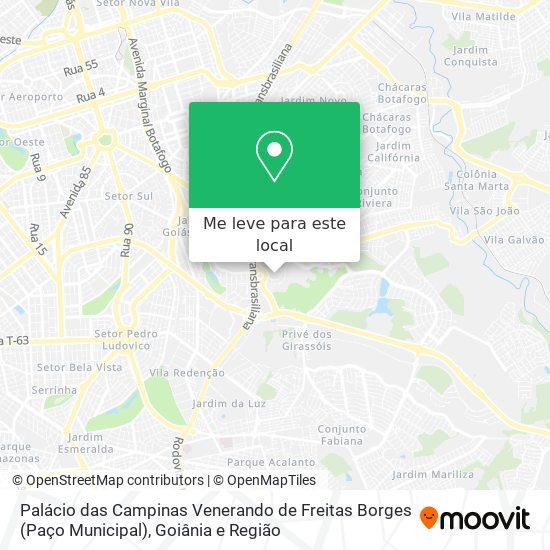 Palácio das Campinas Venerando de Freitas Borges (Paço Municipal) mapa