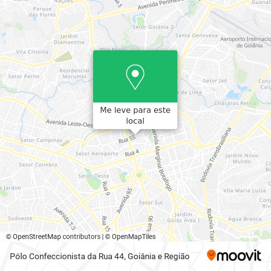 Pólo Confeccionista da Rua 44 mapa