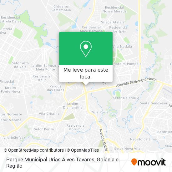 Parque Municipal Urias Alves Tavares mapa