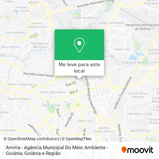 Amma - Agência Municipal Do Meio Ambiente - Goiânia mapa