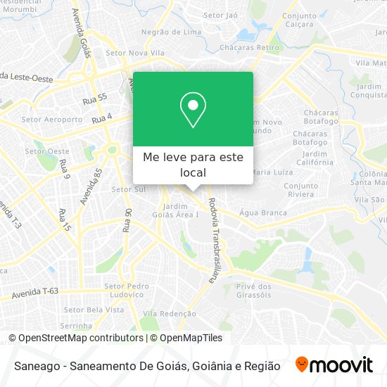 Saneago - Saneamento De Goiás mapa