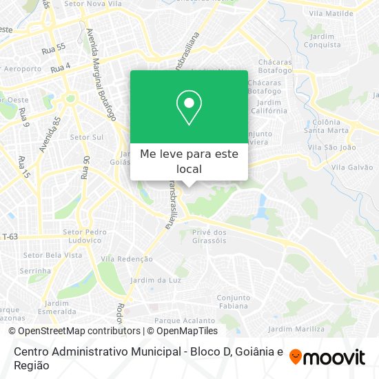 Centro Administrativo Municipal - Bloco D mapa