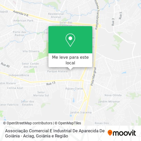 Associação Comercial E Industrial De Aparecida De Goiânia - Aciag mapa