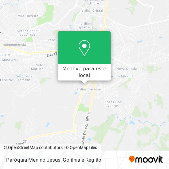 Paróquia Menino Jesus mapa