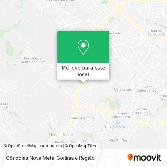 Gôndolas Nova Meta mapa