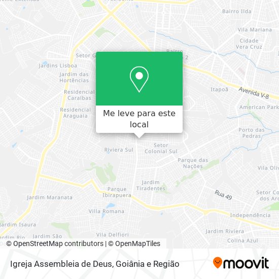 Igreja Assembleia de Deus mapa