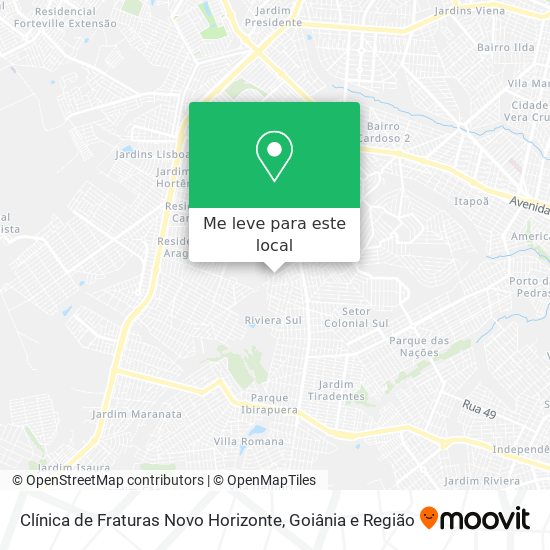 Clínica de Fraturas Novo Horizonte mapa