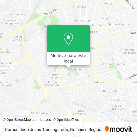 Comunidade Jesus Transfigurado mapa