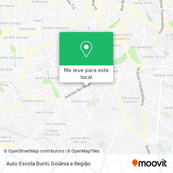 Auto Escola Buriti mapa