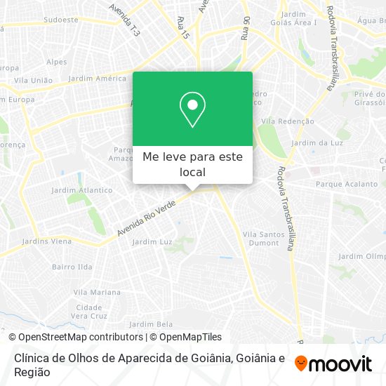 Clínica de Olhos de Aparecida de Goiânia mapa