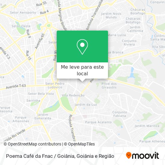 Poema Café da Fnac / Goiânia mapa