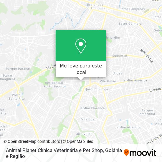 Animal Planet Clínica Veterinária e Pet Shop mapa