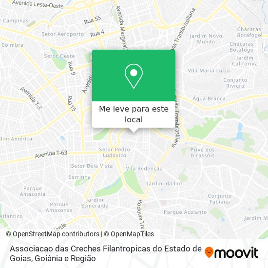 Associacao das Creches Filantropicas do Estado de Goias mapa