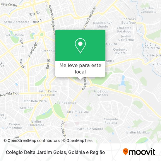 Colégio Delta Jardim Goias mapa