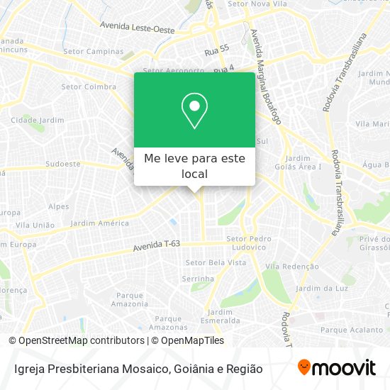 Igreja Presbiteriana Mosaico mapa