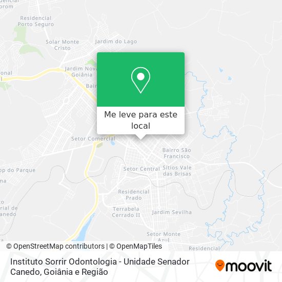 Instituto Sorrir Odontologia - Unidade Senador Canedo mapa