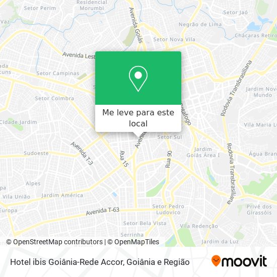 Hotel ibis Goiânia-Rede Accor mapa