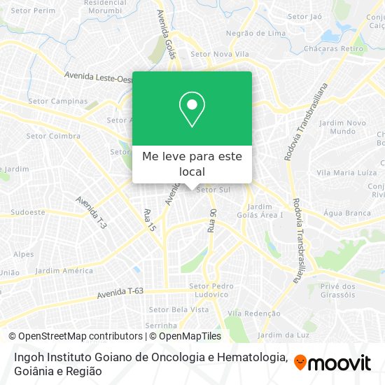 Ingoh Instituto Goiano de Oncologia e Hematologia mapa