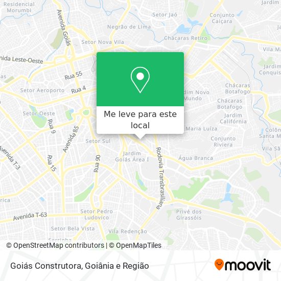 Goiás Construtora mapa