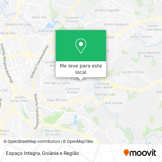 Espaço Integra mapa