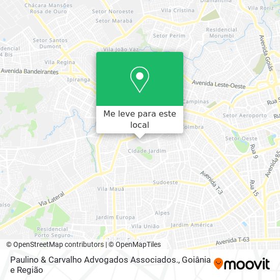 Paulino & Carvalho Advogados Associados. mapa