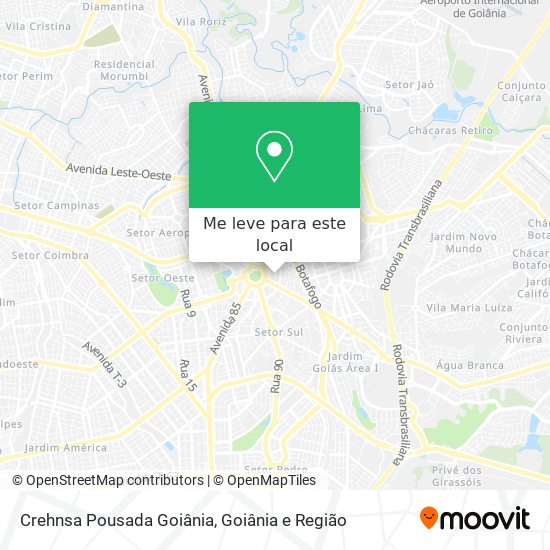 Crehnsa Pousada Goiânia mapa