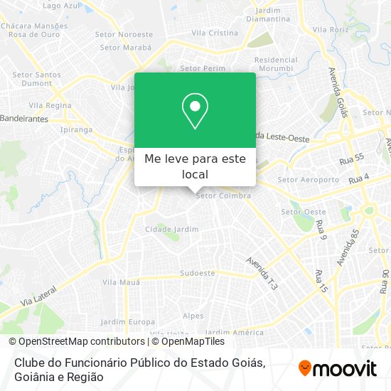Clube do Funcionário Público do Estado Goiás mapa