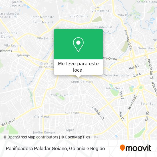 Panificadora Paladar Goiano mapa