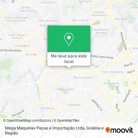 Mega Máquinas Peças e Importação Ltda mapa